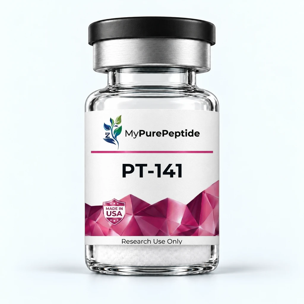 PT-141 / Bremelanotide 10mg — MyPurePeptide vial